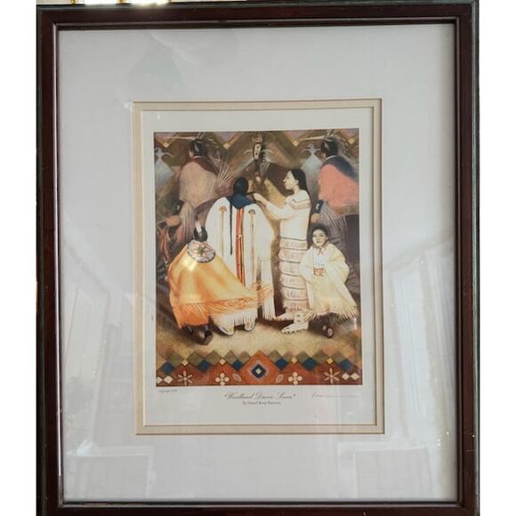 "Woodland Dance Scene" | Signed 1999 Print‎ by Daniel Borja Ramirez | Chippewa - Picture 1 of 5